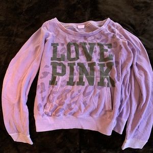 PINK off shoulder sweater